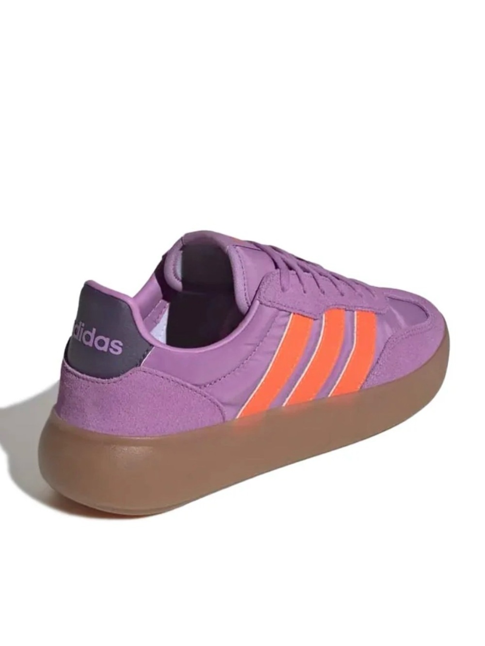 adidas Barreda Women's Sneaker in Purple with Orange Stripes 985999 - Picture 5 of 8